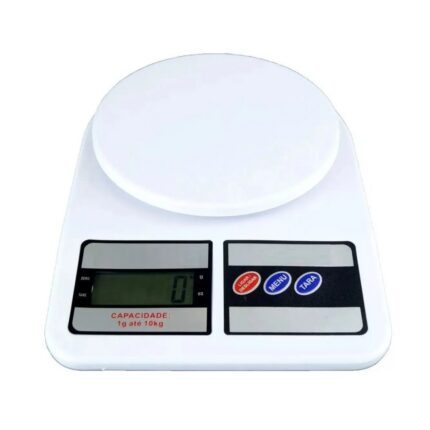 Balança Digital de Cozinha 10kg Eletrônica Precisão Alta Display LCD Alimentação Pilha Compacta