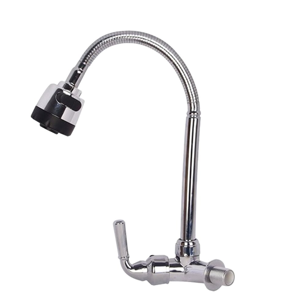 Torneira Gourmet Flexível De Parede Com Ducha 1/2'' Inox 360º Cozinha Alta Pressão - Imagem 4