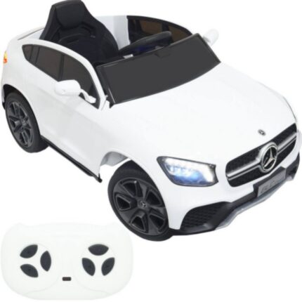 Carro Elétrico Infantil 12V Mercedes Benz Branco com Controle Remoto, Luzes e Sons Realistas