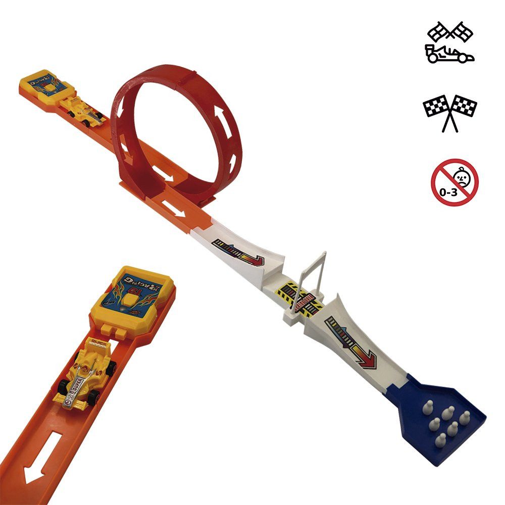 Pista de Carrinho Strike com Looping 360° e 4 Carrinhos Multicoloridos Brinquedo Infantil - Imagem 3