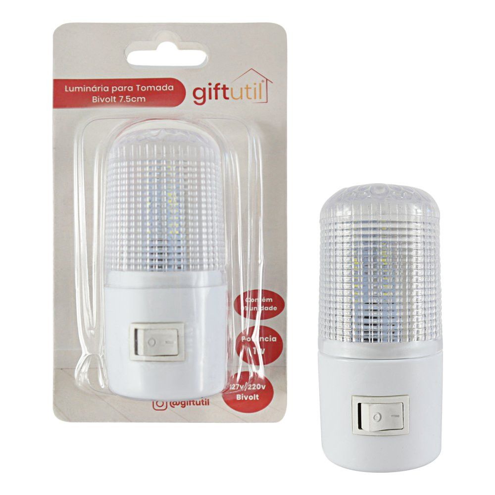 Luz Noturna LED Bivolt 127v-220v Sensor Automático Iluminação Ambiente Branco - Imagem 5