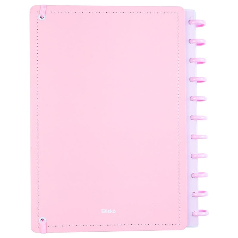 Caderno Disko All Rosa Capa Dura Grande G Disco Reposicionável - Imagem 2