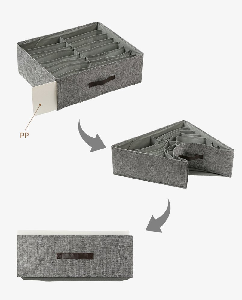 Organizador Multiuso 16 Divisórias Cinza 40x30x10cm Plástico Resistente para Escritório e Casa - Imagem 6