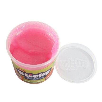 Pote de Slime Geleca Metallic 130g Cores Sortidas Brilho Metálico Macio Divertido