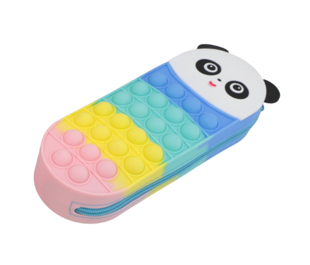 Estojo Infantil Animais Sortido Pendurado com Compartimentos e Zíper Colorido para Escola e Material Escolar - Imagem 2