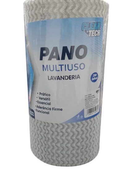 Rolo de Pano Multiuso Lavanderia 200 Folhas Durável Absorvente Limpeza Doméstica