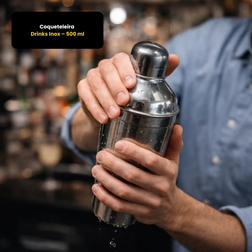 Coqueteleira Drinks Inox – 500 ml - Imagem 4