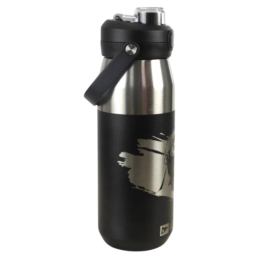 Garrafa Térmica Inoxidável AHU Legendários 750ml Preta Vácuo Bebidas Quentes Frias Durável - Imagem 2