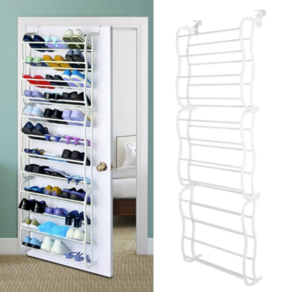 Sapateira Vertical de Parede e Porta para 36 Pares - Branca - Imagem 3