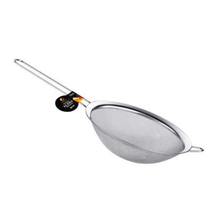 Peneira de Cozinha Inox 20cm Fina Malha Filtro Coador Multiuso Alta Resistência