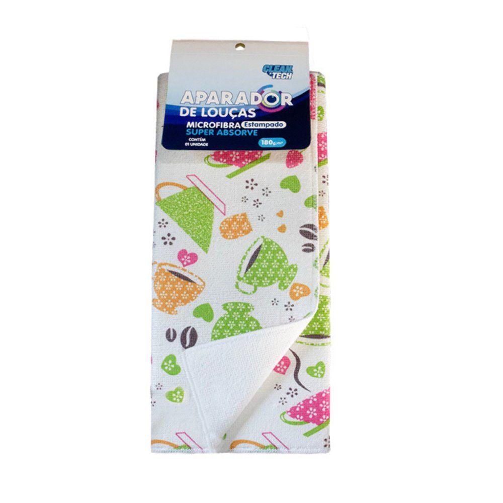 Aparador de Louças Microfibra Estampado Sortido 45x35cm Toalha de Cozinha Absorvente - Imagem 6
