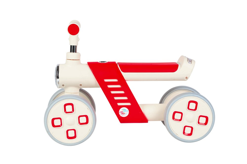 Mini Bike Infantil de Equilíbrio 4 Rodas Vermelha para Crianças de 2 a 5 Anos Aro Resistente Ajustável - Imagem 2
