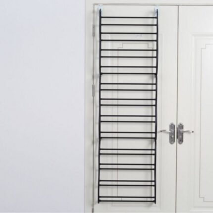 Sapateira Vertical de Parede e Porta 36 Pares Preta Organizador Espaçoso Durable