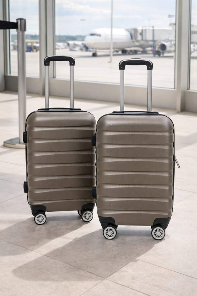 Kit 2 Malas de Viagem Com Rodinhas 18'' e 20'' - Cinza - Imagem 2