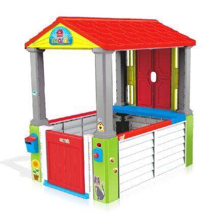 Casinha Infantil Para Brincar Modelo Jardim Plástico Resistente 80x70x90cm Colorida