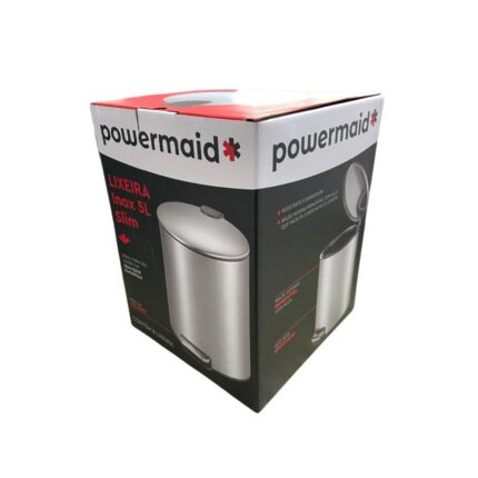 Lixeira Inox 5L Slim com Pedal