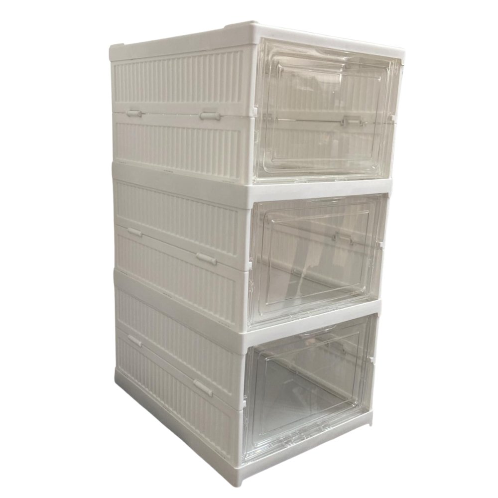 Armário Dobrável Multiuso Branco 4 Prateleiras PVC Resistência Suporte Móvel Fácil Montagem