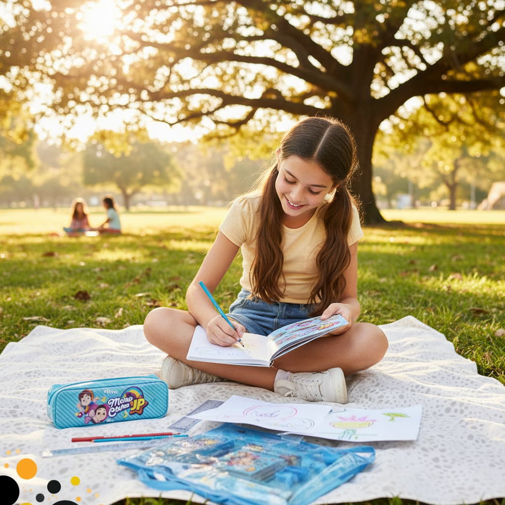Kit Escolar Maria Clara e JP Completo com Estojo, Mochila, Lápis, Caderno e Acessórios Escolares - Imagem 4