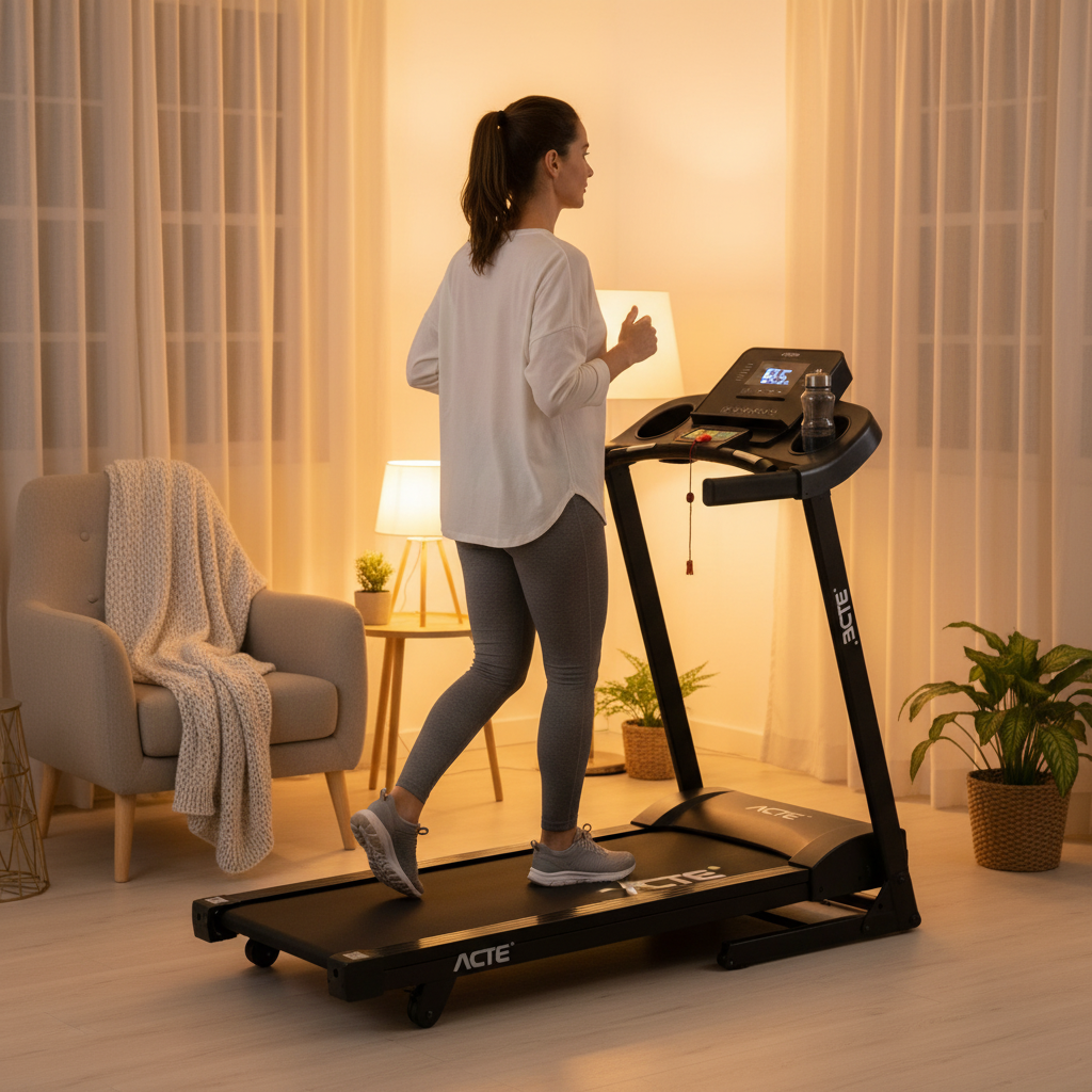 Esteira Ergométrica Elétrica Residencial 12km/h Velocidade Máxima Dobrável Preta Compacta