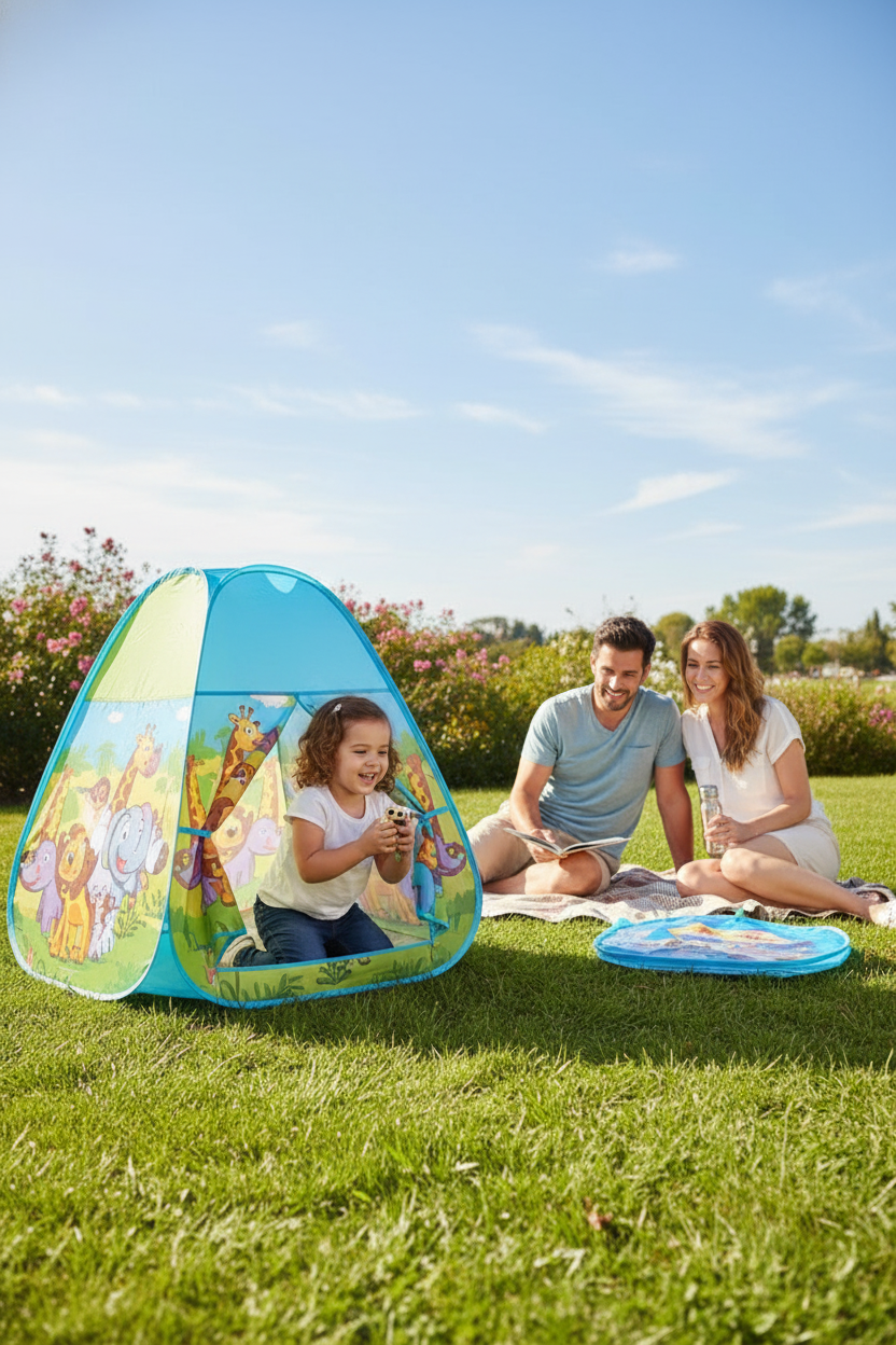 Barraca Infantil Dobrável Brinquedo Cabana Portátil - Imagem 4