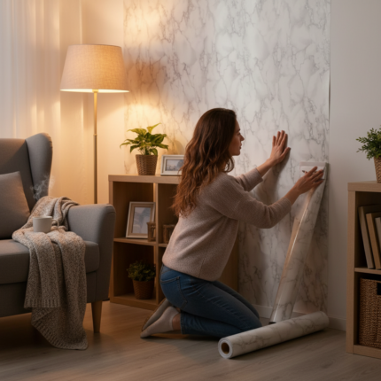 Papel de Parede Adesivo PVC Tela Cinza 5 Metros Revestimento Decorativo Sala Quarto