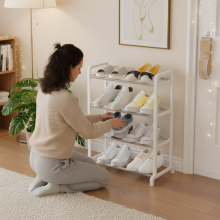Sapateira Multiuso 4 Andares Organizadora de Sapatos Vertical Compacta Sortida 4 Camadas