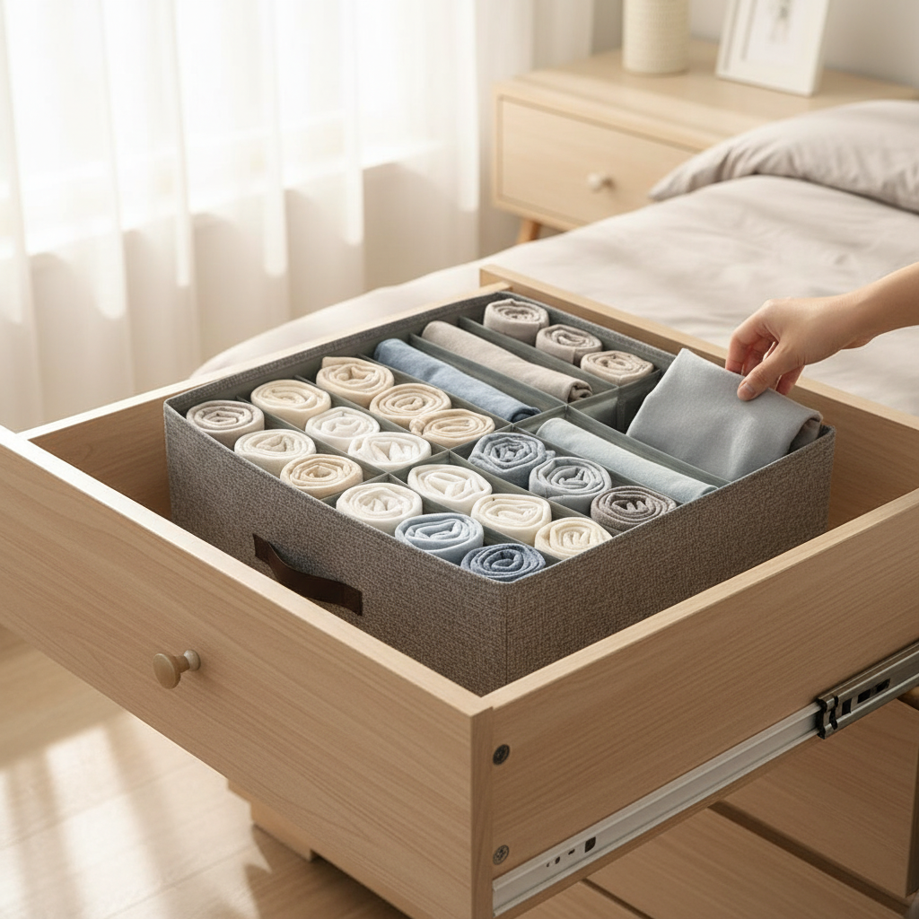 Organizador Multiuso 16 Divisórias Cinza 40x30x10cm Plástico Resistente para Escritório e Casa - Imagem 2