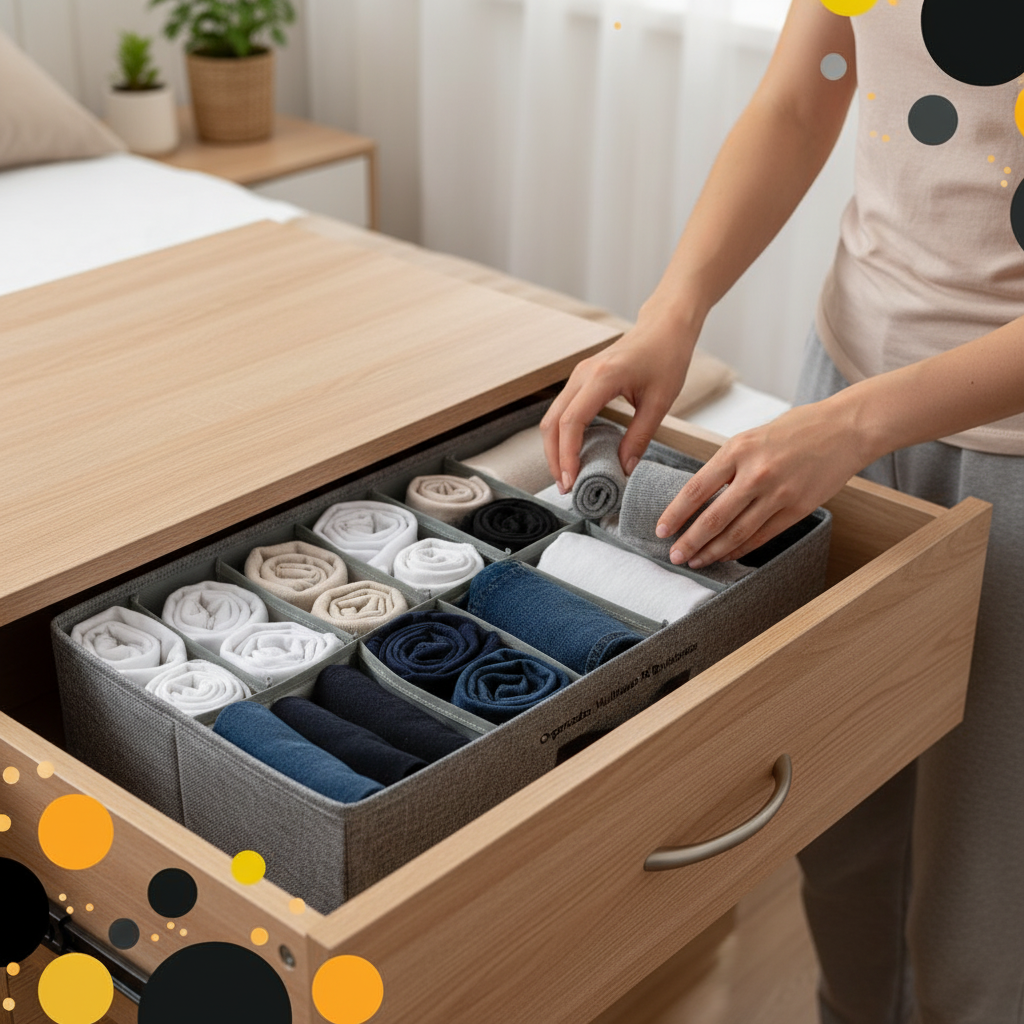 Organizador Multiuso 16 Divisórias Cinza 40x30x10cm Plástico Resistente para Escritório e Casa - Imagem 3