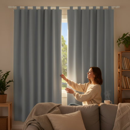 Cortina Blackout Película Cinza - 280x280cm