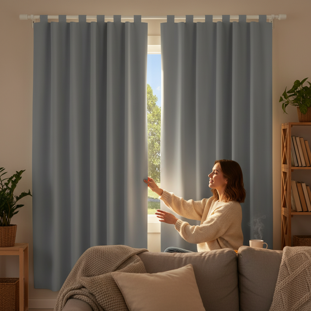 Cortina Blackout Película Cinza - 280x280cm