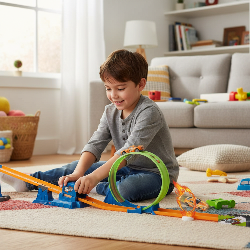 Pista de Corrida Loop 360º com Lançador - Brinquedo Infantil, Multicolorido, 3 Anos + - Imagem 7