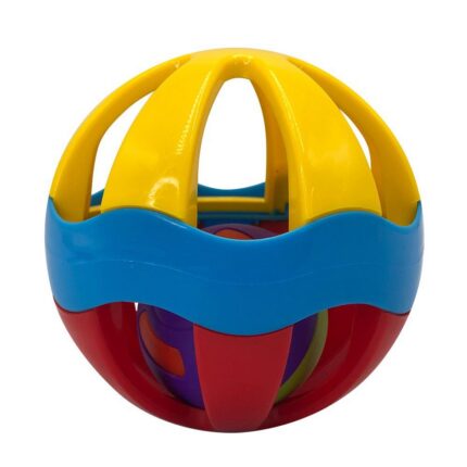 Bolinha Chocalho Colorida para Bebê Estimuladora Sensory Toy Macia Segura 10cm