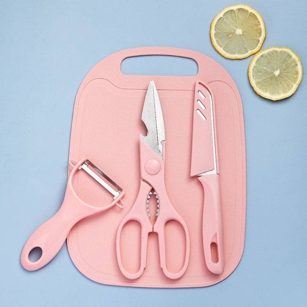 Conjunto Utensílios Cozinha 4 Peças Sortido Plástico Resistente Colorido - Imagem 2