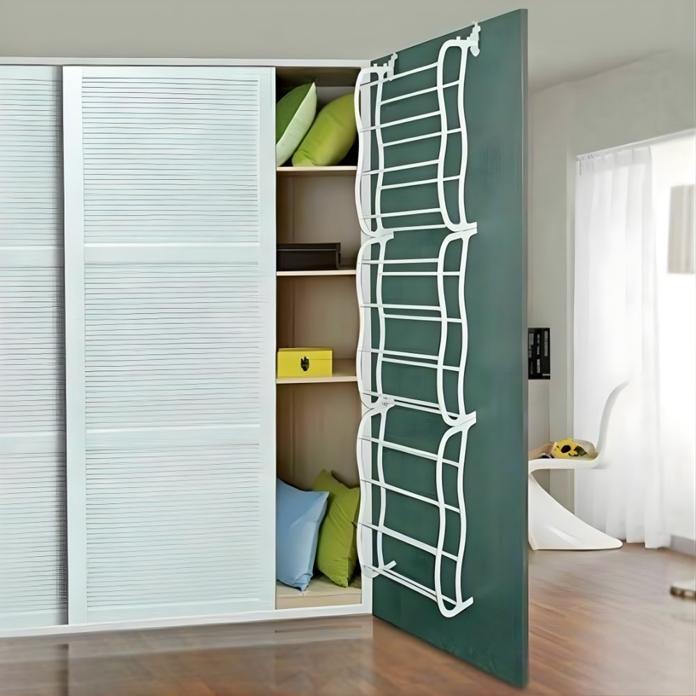 Sapateira Vertical de Parede e Porta para 36 Pares - Branca - Imagem 6