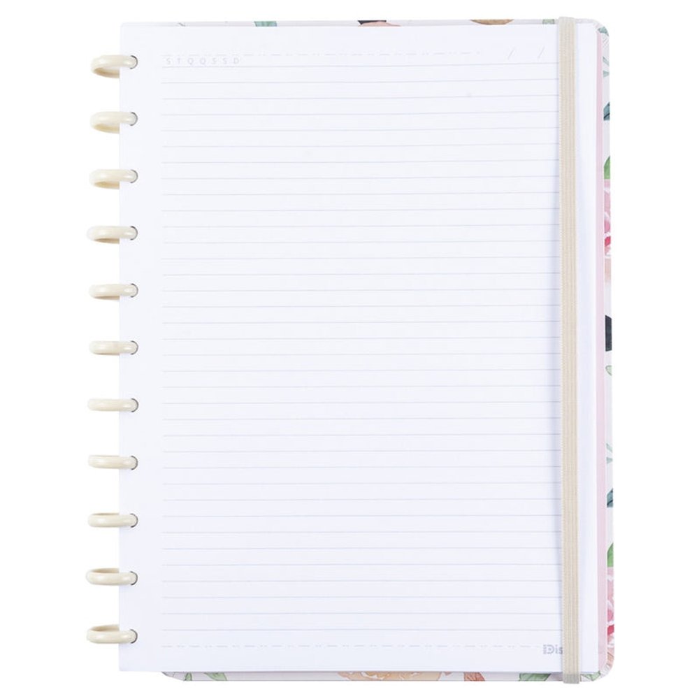 Caderno White Garden Disko Grande G Capa Dura Disco Reposicionável - Imagem 3