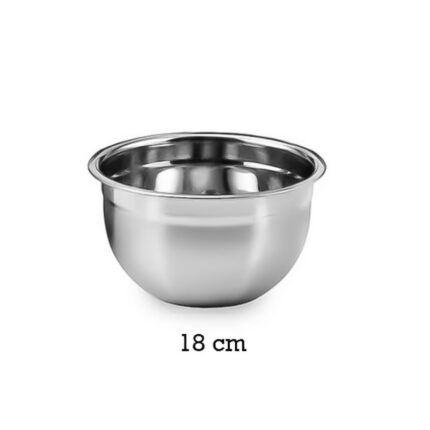 Tigela Inox Bowl 18cm Profissional Aço Inoxidável Multiuso Resistente para Cozinha