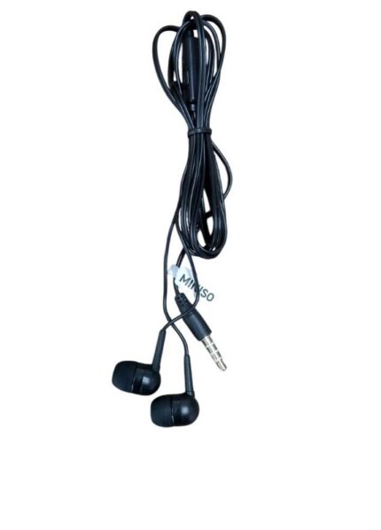 Fone de Ouvido com Fio Estojo Conector P2 Preto Som Estéreo Alta Resistência