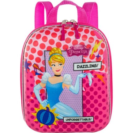 Mochila Infantil Princesa Cinderela Tamanho P Rosa Escolar Costas Resistente Promoção