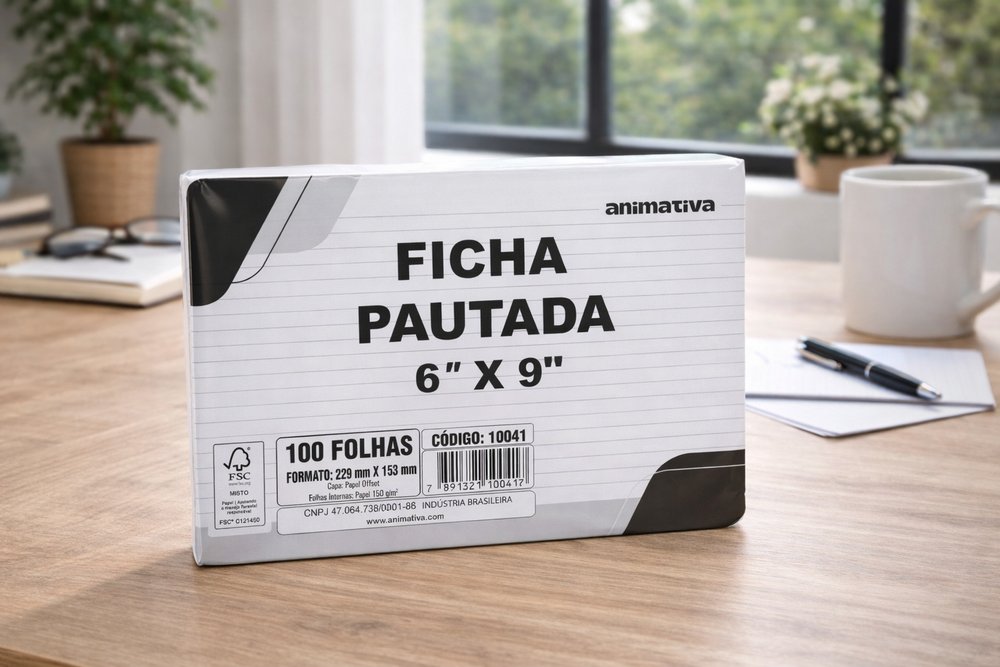 Ficha Pautada 6'' x 9'' 100 Folhas - Imagem 3