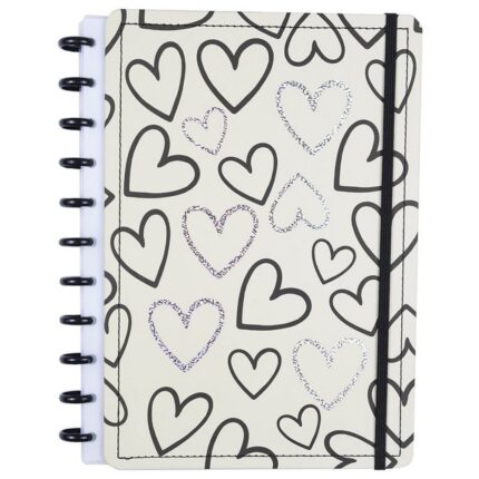 Caderno Loves Disco Reposicionável Capa Dura Médio M Disko