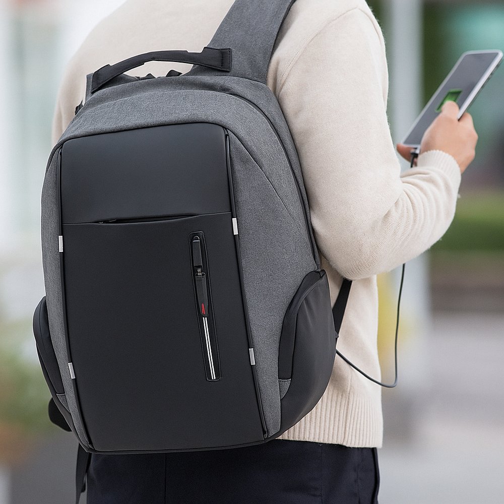 Mochila para Notebook com Entrada USB Viagem Sortida Resistente Impermeável 15,6 Polegadas - Imagem 4