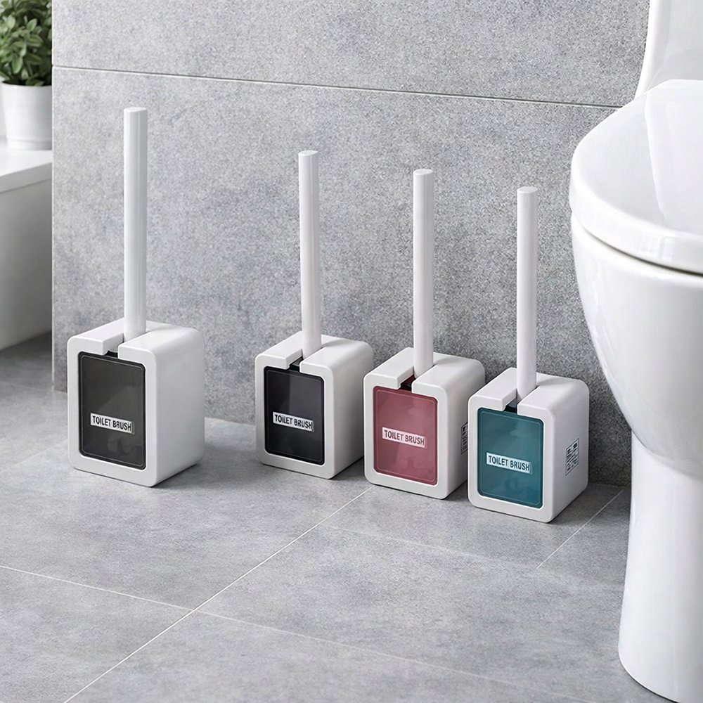 Escova Sanitária Plástico com Suporte Sortida Cerdas Resistentes Limpeza Eficaz Banheiro - Imagem 9
