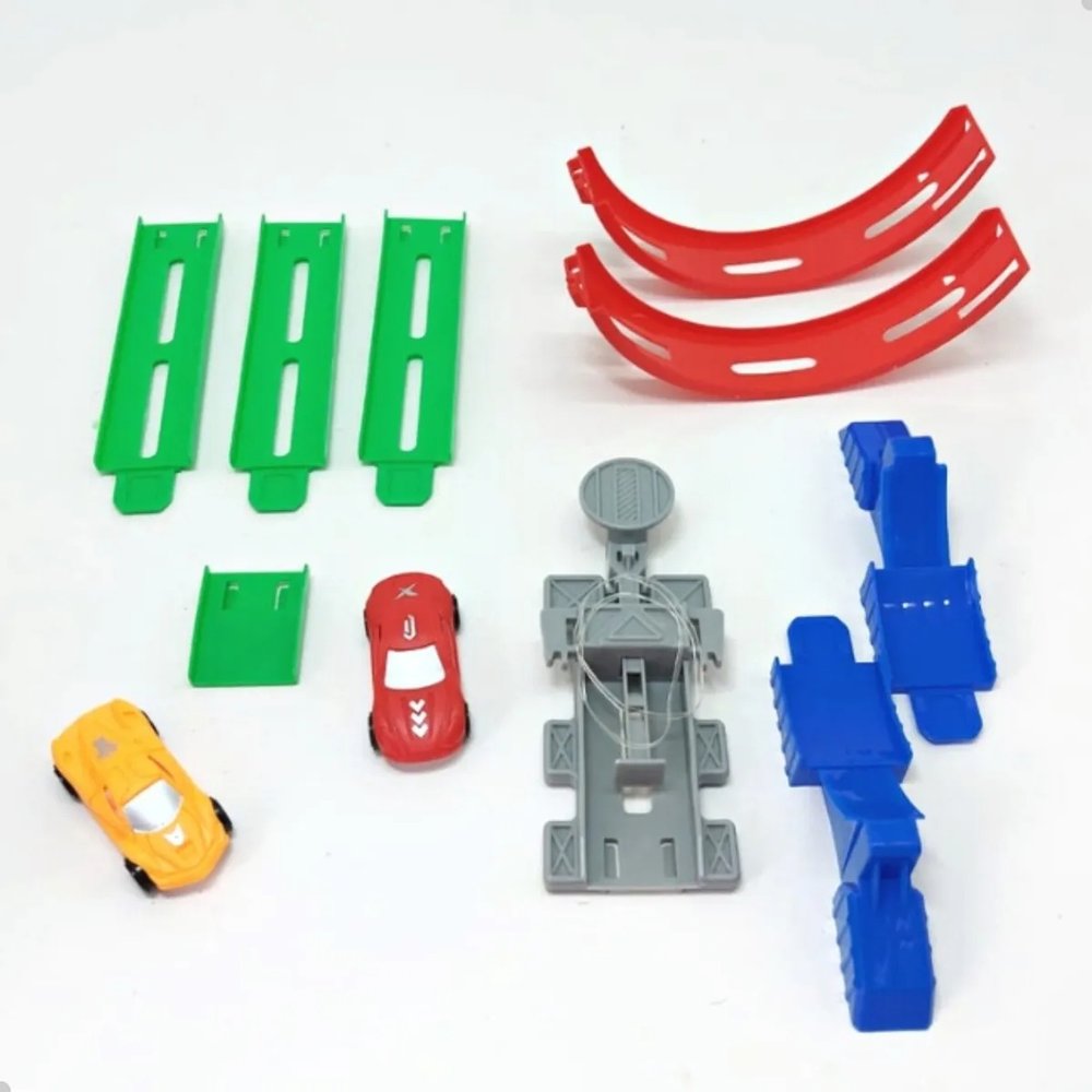 Carrinho Lançador Ejection Truck Com Pista 360 Graus Brinquedo Infantil De Montar