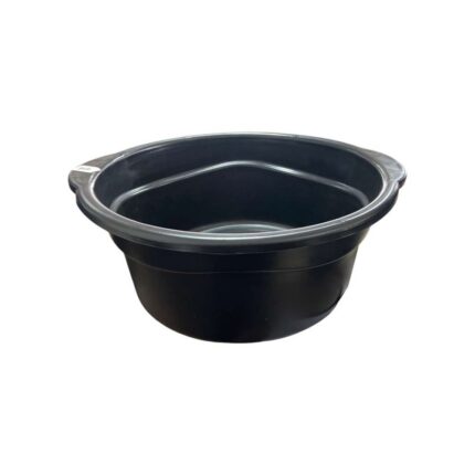 Bacia Redonda Plástica 25L Preta Resistente Cozinha Lavagem Jardim