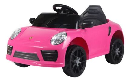 Carrinho Elétrico Infantil Rosa 12V 2 Motores 2 Lugares Rodas EVA MP3 Controle Remoto