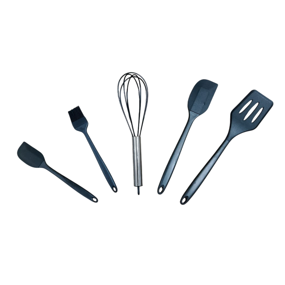 Kit Utensílios de Cozinha Silicone 5 Peças Sortido Resistente Antiaderente - Imagem 10