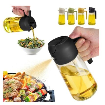 Borrifador Galheteiro Azeite Vinagre 470ml Vidro Dosador Transparente Cozinha Sortida