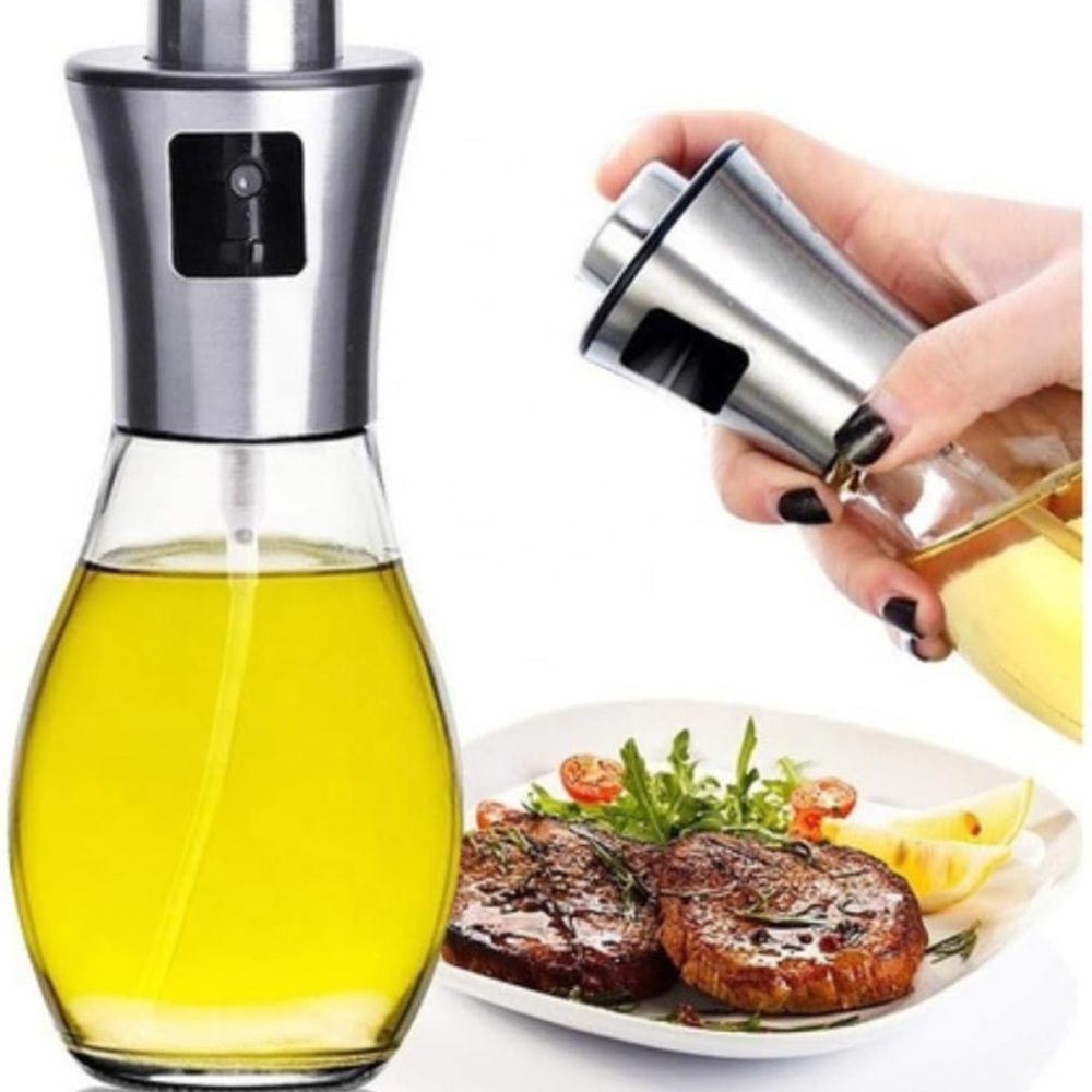 Galheteiro Vidro Spray 200ml Transparente Porta Temperos Cozinha Borrifador - Imagem 7