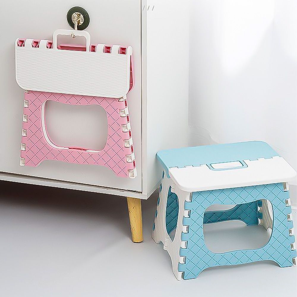 Banqueta Dobrável Infantil Sortido Kids Multicolorido Plástico Resistente Portátil - Imagem 2