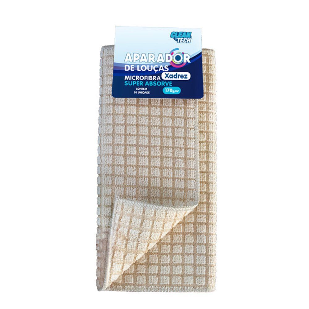 Aparador de Louças Xadrez Sortido em Microfibra 45x30cm Toalha de Cozinha Absorvente
